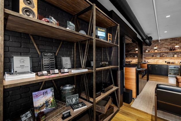 Eyehear Showroom library with awards and presentation cards